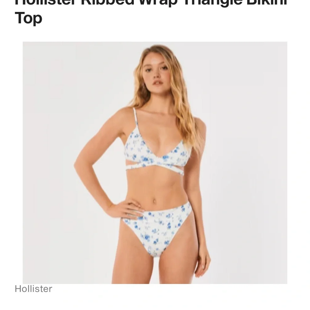 Hollister • Floral Ribbed Wrap Bikini Top - Picture 7 of 7
